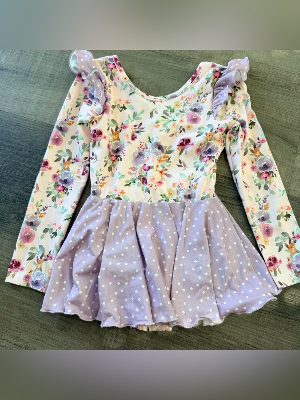 Farrah Leotard - Violet Breeze (LONG SLEEVE)
 2T
